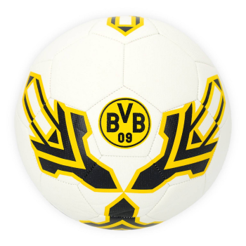 Borussia Dortmund BVB Fußball Arrow Größe 5 Weiß-Gelb mit Logo